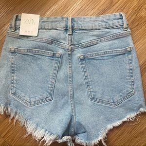 Zara high rise jean shorts